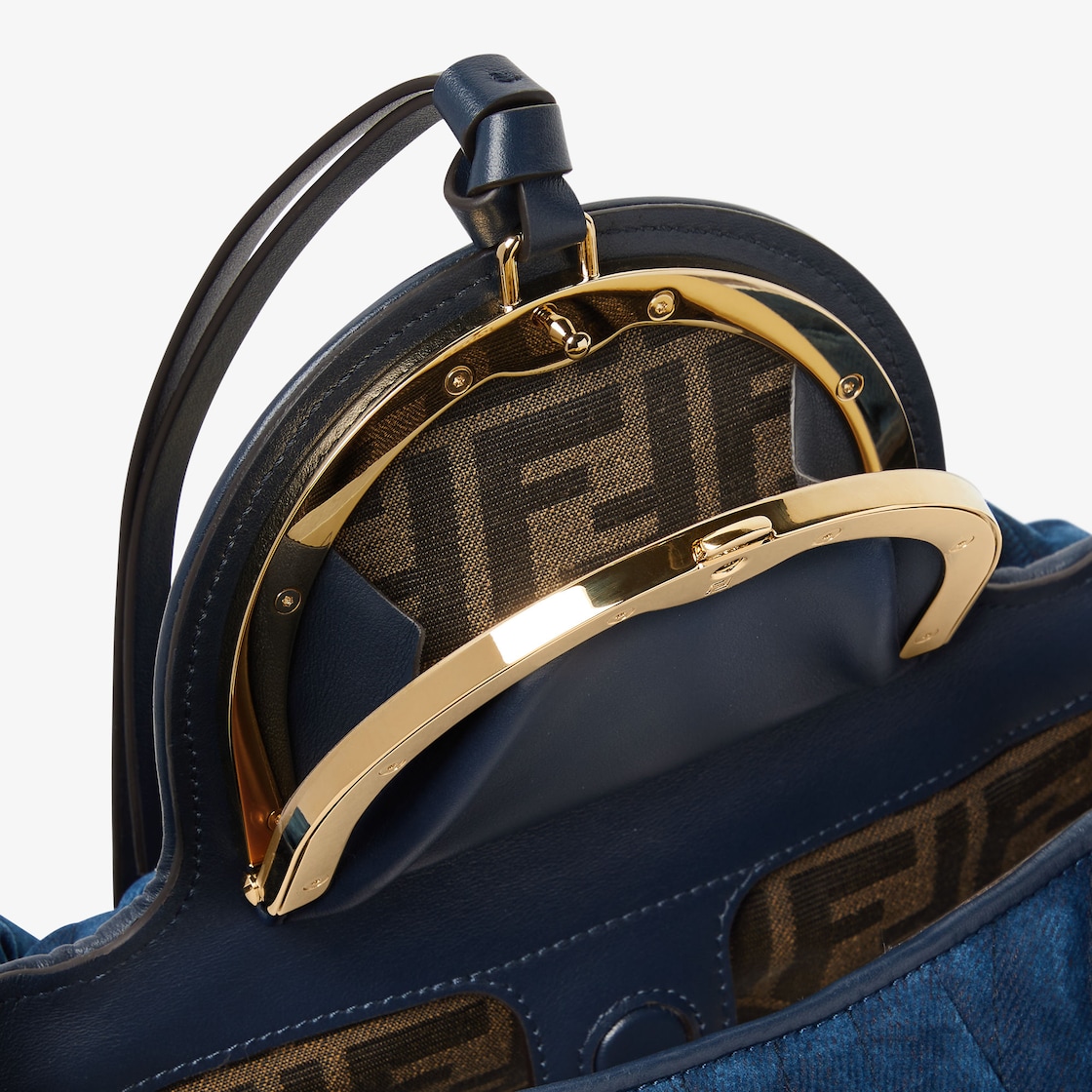 FENDI Fendi Spy Small Blue FF flocked denim quilted bag - Image 3